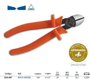 Alicate Corte Diagonal 6.1/4 Isolado 1000v 8314-160 Gedore - Imagem 5