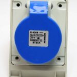 Tomada Sobrepor Azul 3p+t 16a 200/250v 9h Steck= N4009