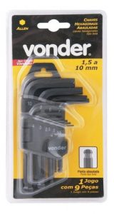 Jogo Chaves Allen Abaulada 1,5 Mm A 10 Mm Com 9 Pcs Vonder - Imagem 3