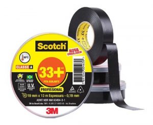 Fita Isolante 19mm X 20mt X 0.19mm 3m Scotch 33+ Classe A