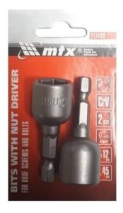 Jogo C/2pçs  Adaptador Bits 12mm Comprimento 45mm Mtx 117889