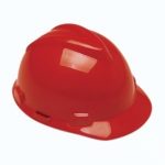 Capacete Msa V-gard Aba Frontal Vermelho E Verde