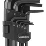 Jogo Chaves Allen Abaulada 1,5 Mm A 10 Mm Com 9 Pcs Vonder