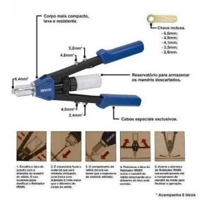 Rebitador Manual Alavanca Heavy Duty R450 Profissional Irwin - Imagem 7