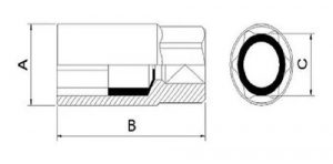Soquete Vela Carro Moto 1/2 16mm 5/8 Top Tramontina 44828101 - Imagem 2